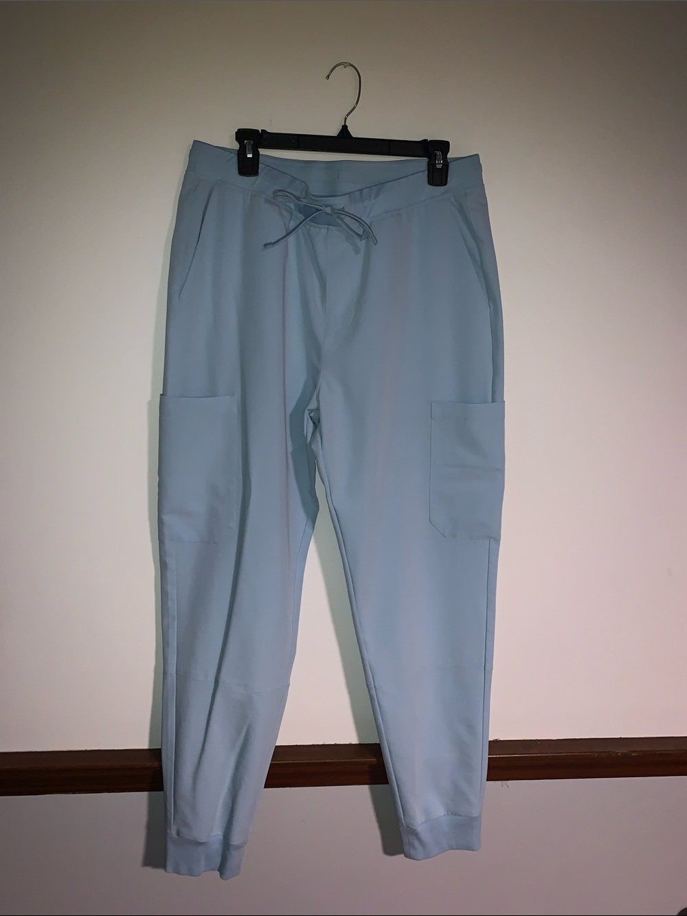 Mandala scrub set Light Blue Short-Sleeve Pullover Top and jogger pants - Picture 4 of 6